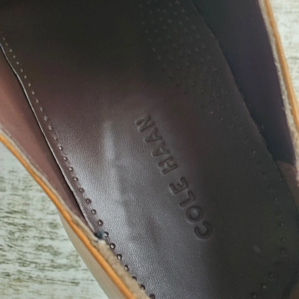Cole Haan Benton Mens Oxford Shoes Sz 9 M Dark Brown Leather Lace Up Plain Toe